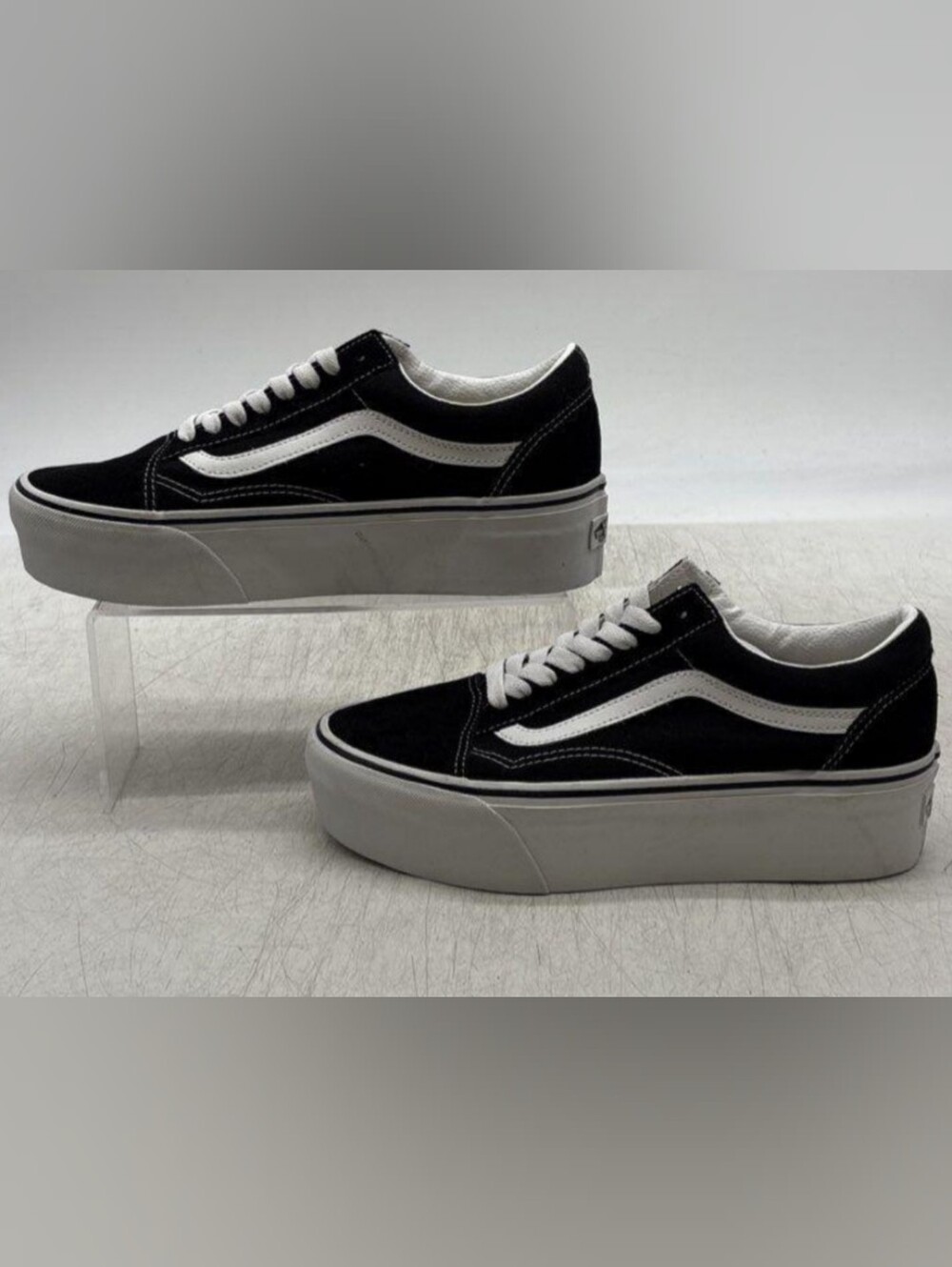 Vans Old Skool Black Suede Stackform Sneakers Size M7.5 W9 New MSRP $80 - Picture 4 of 9